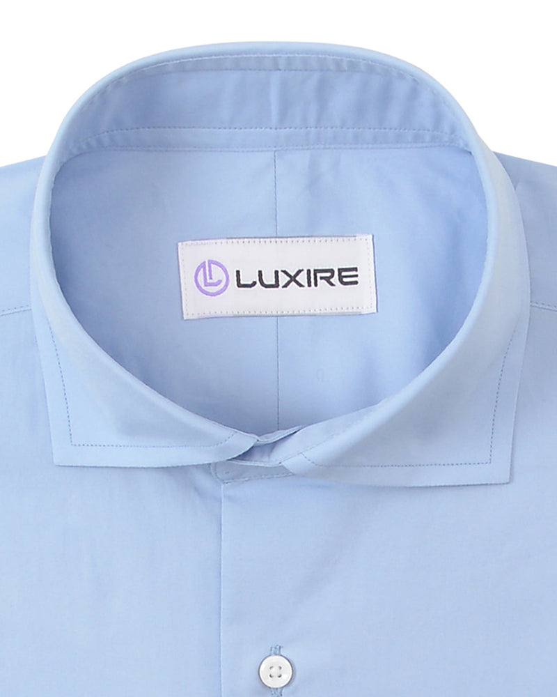 Business-Hemd - Blaue Popeline