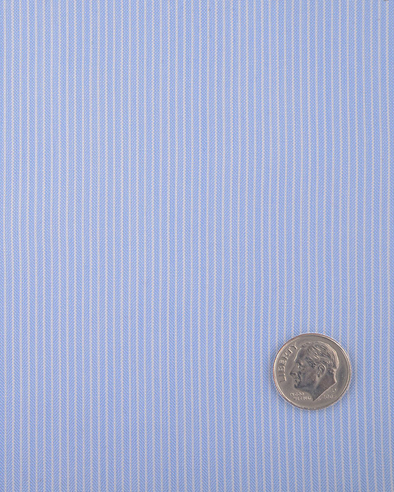 Baby Blue White Candy Stripes Shirt