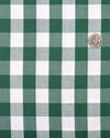 Carreaux vichy verts et blancs macro