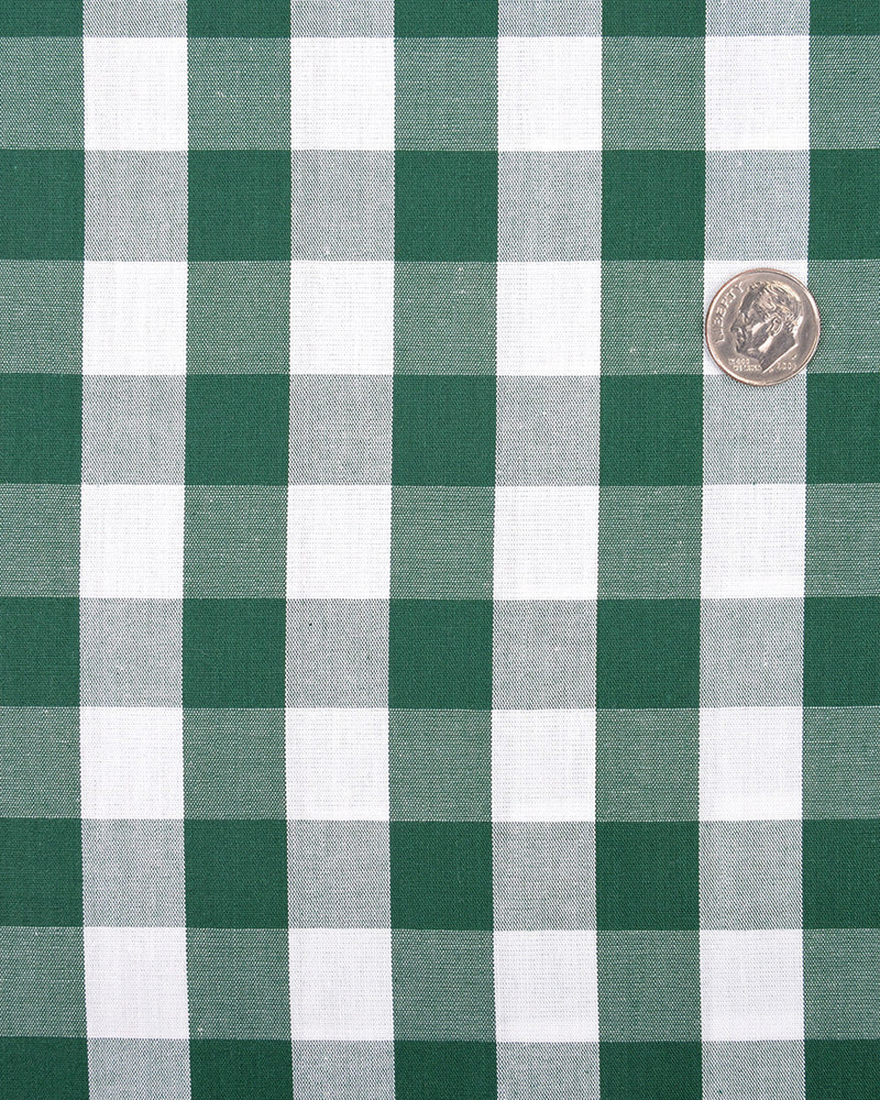 Carreaux vichy verts et blancs macro