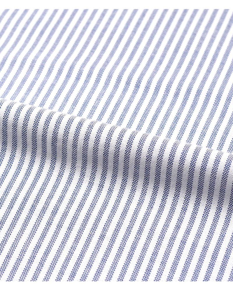 Business-Oxford-Hemd mit blauen Candy-Streifen