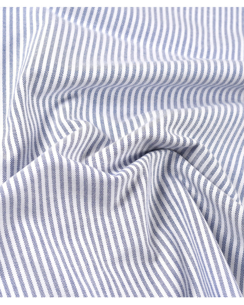 Business-Oxford-Hemd mit blauen Candy-Streifen