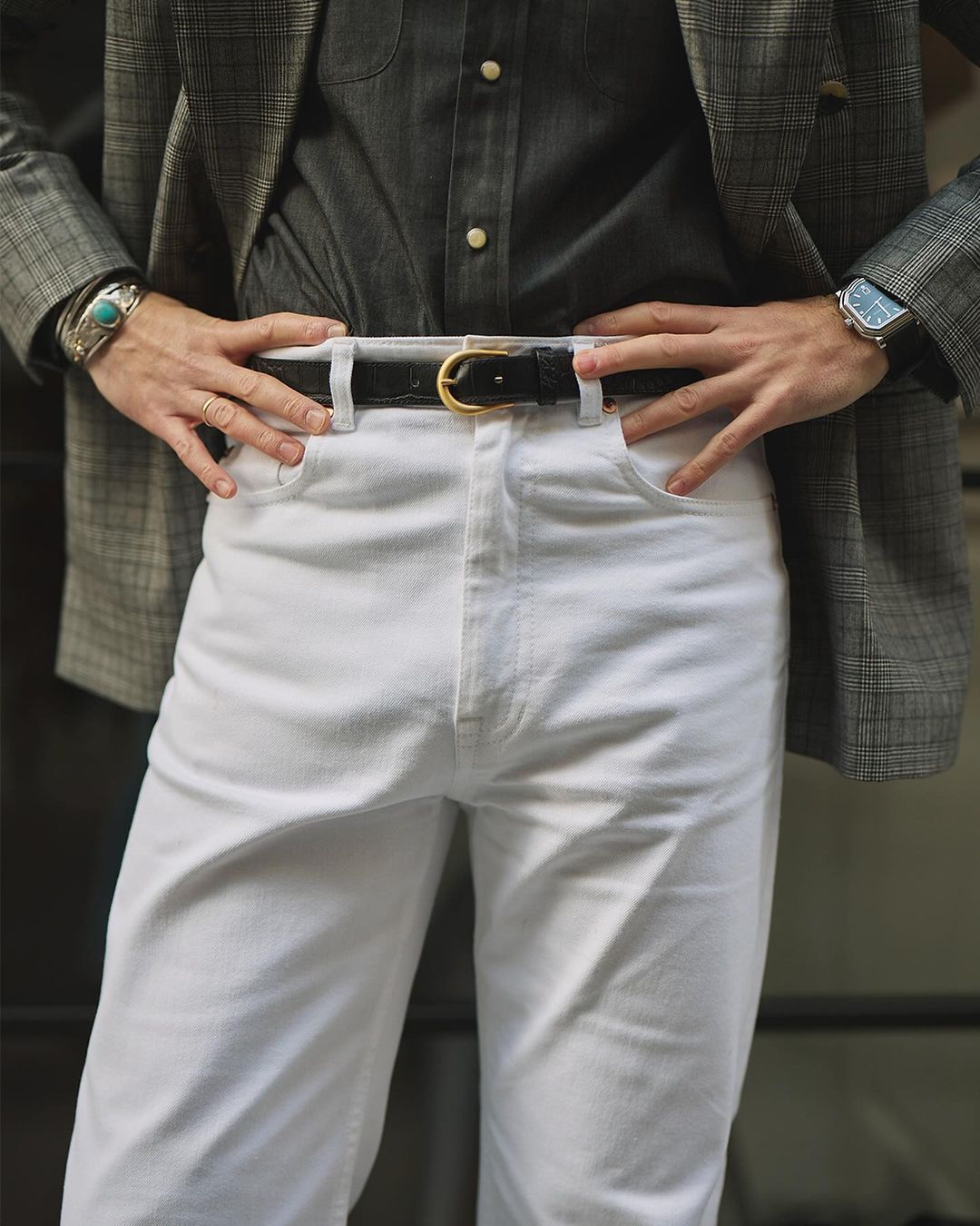 White Heavy Twill Jeans