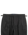 Anthrazitgraue Flanellhose aus 100 % Wolle mit hohem Bund