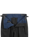Anthrazitgraue Flanellhose aus 100 % Wolle mit hohem Bund