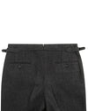 Anthrazitgraue Flanellhose aus 100 % Wolle mit hohem Bund