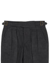 Gurkha-Hose aus anthrazitgrauem Wollflanell 