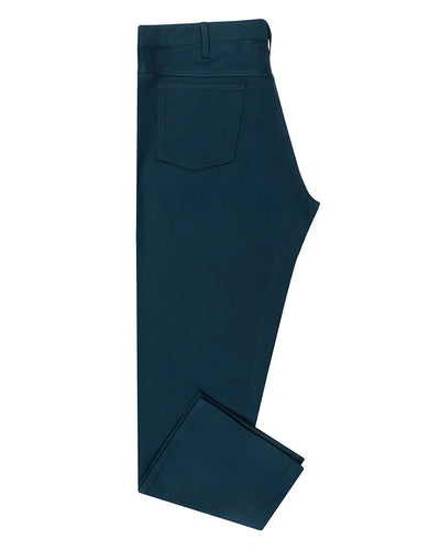 Baumwolltwill: Dunkles Pfauenblau