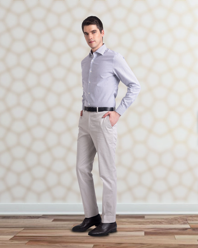 Anzughose aus grauem Twill