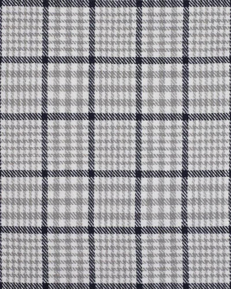 Dugdale Crommelin Linen - Silver Grey Black Checks