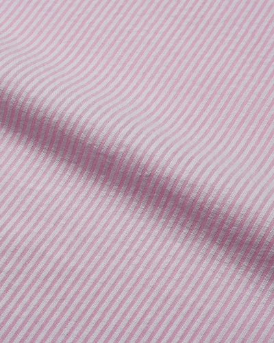 Summer Shirt in Pink White Pin Stripes Seersucker