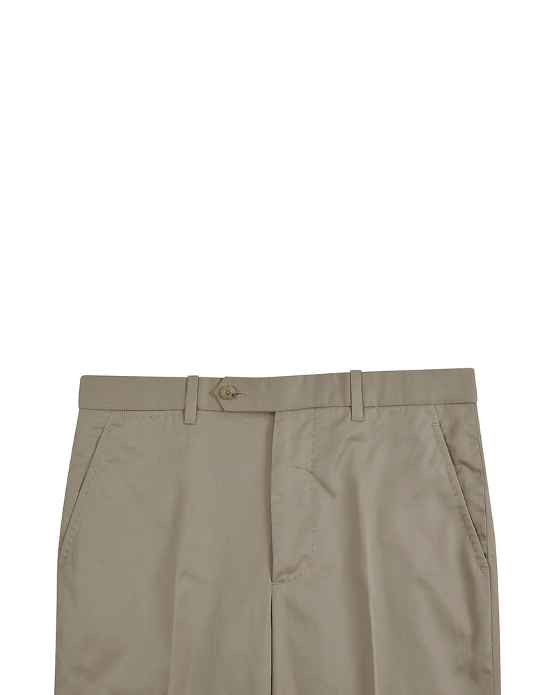 Beige Anzughose aus Baumwolltwill
