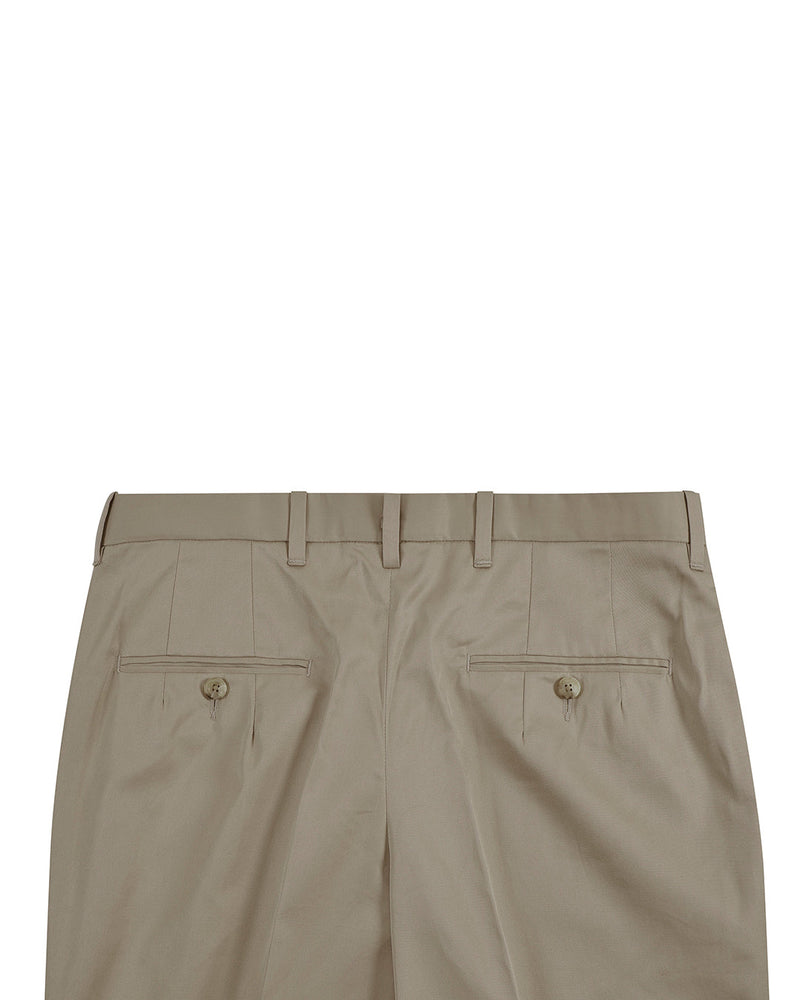 Beige Anzughose aus Baumwolltwill