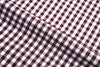 Kastanienbraunes Hemd mit breitem Gingham-Karomuster in Weiß