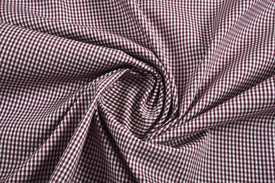 Maroon & White Gingham Shirt
