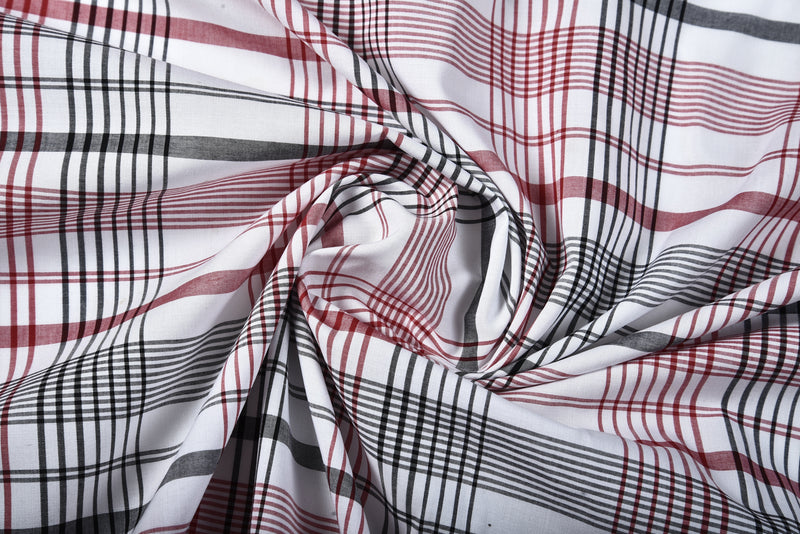 Schwarz-roter Madras Tattersall