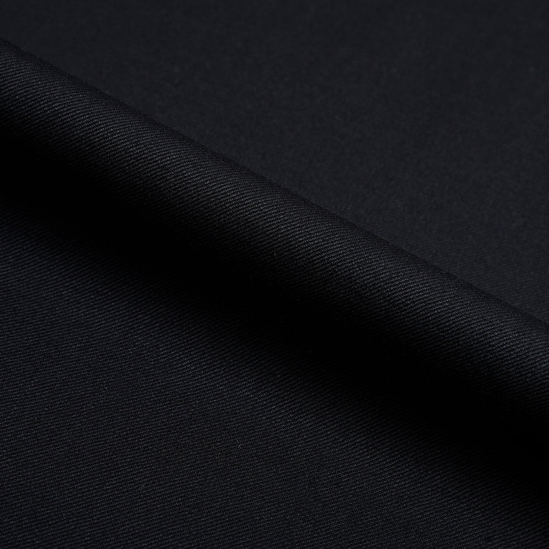 Pleated Black Washable Wool Pant