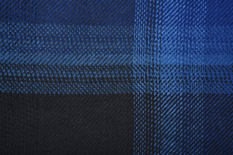 Carreaux noirs et bleus en gras