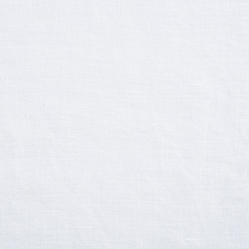 Pleated White Linen Herringbone Pant