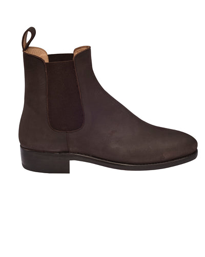 Bottines Chelsea en nubuck marron
