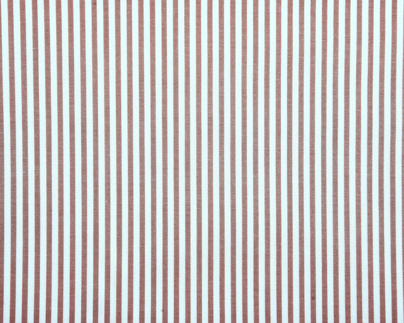 Chemise à rayures marron et blanches