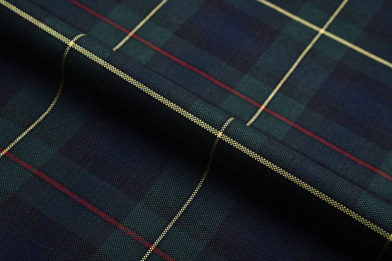 Carreaux bleu marine, vert et rouge à gros motifs