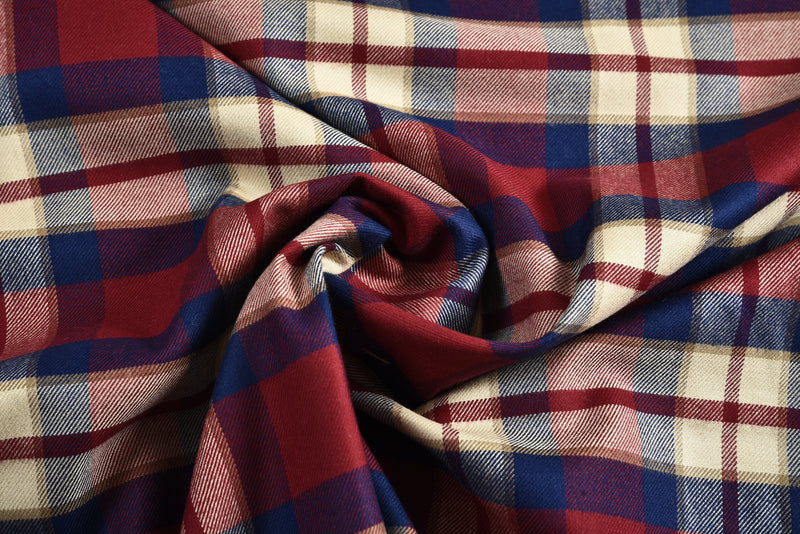 Rot Blau Ecru - Tartan
