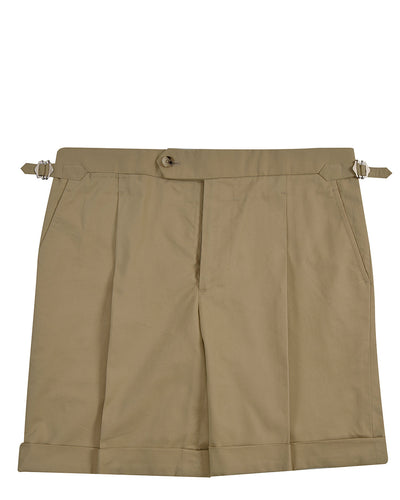 Short beige foncé uni