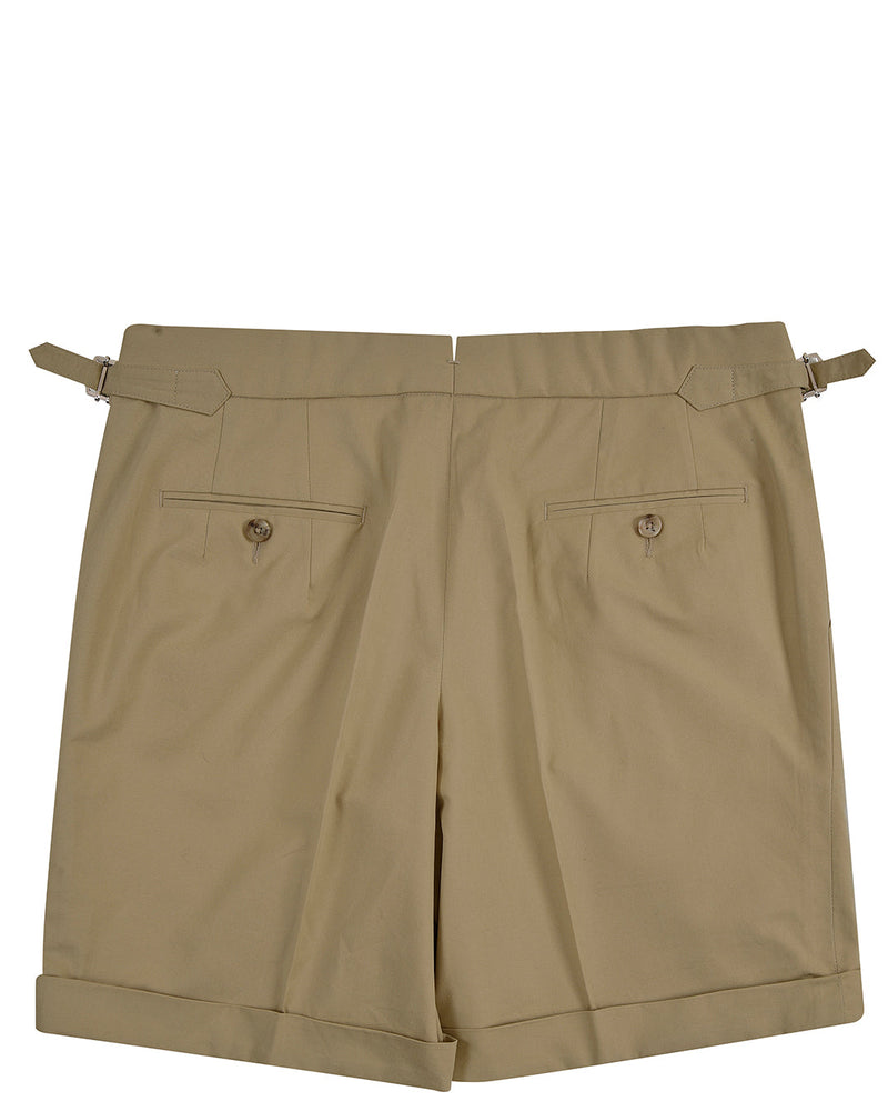 Dunkelbeige schlichte Shorts