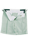 Hellgrüne Baumwoll-Leinen-Shorts