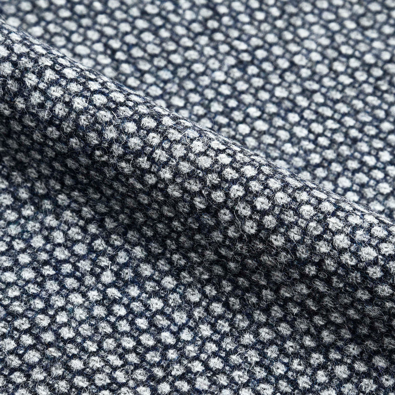 Dugdale Tweed-Doppelreiher-Jacke in Hellgrau und Blau