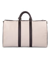 Reisetasche mit Lederbesatz