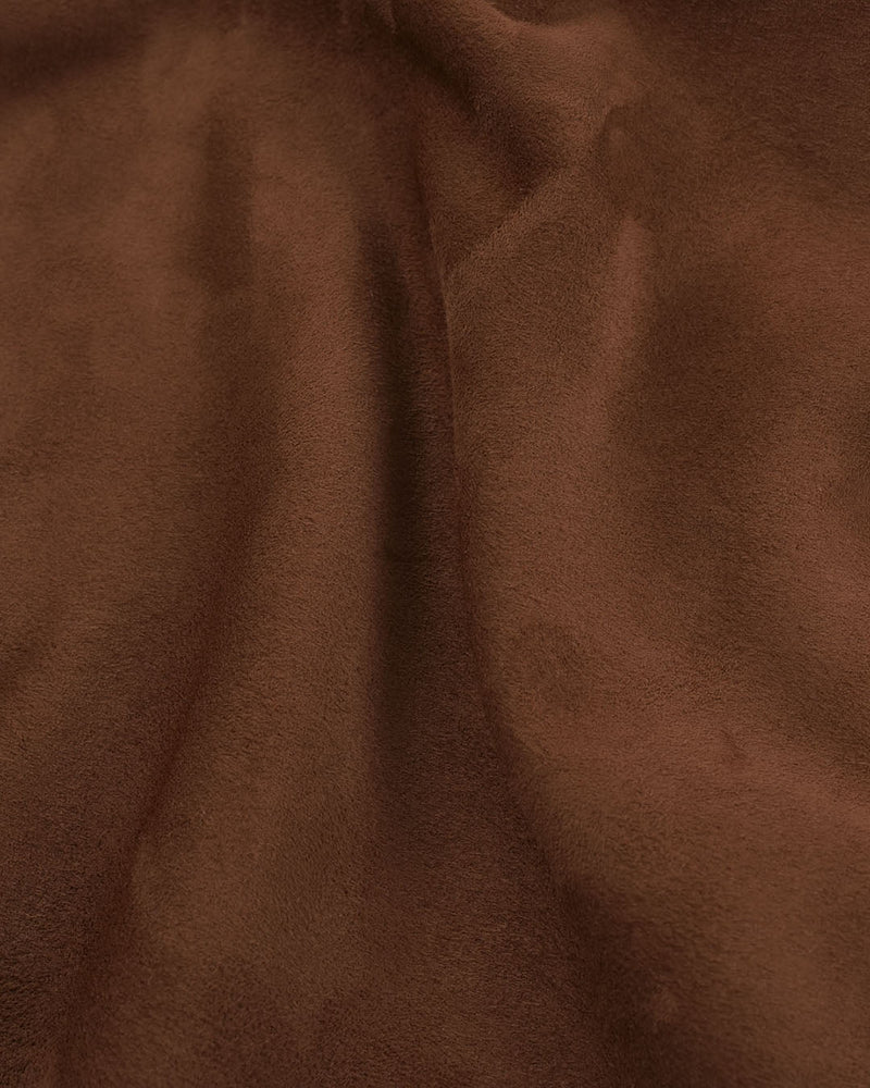 blouson aviateur en cuir suédé beige