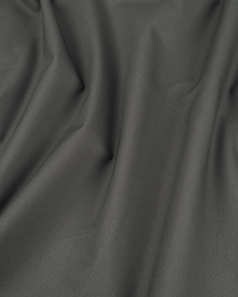 Pantalon à cordon en sergé gris cendré