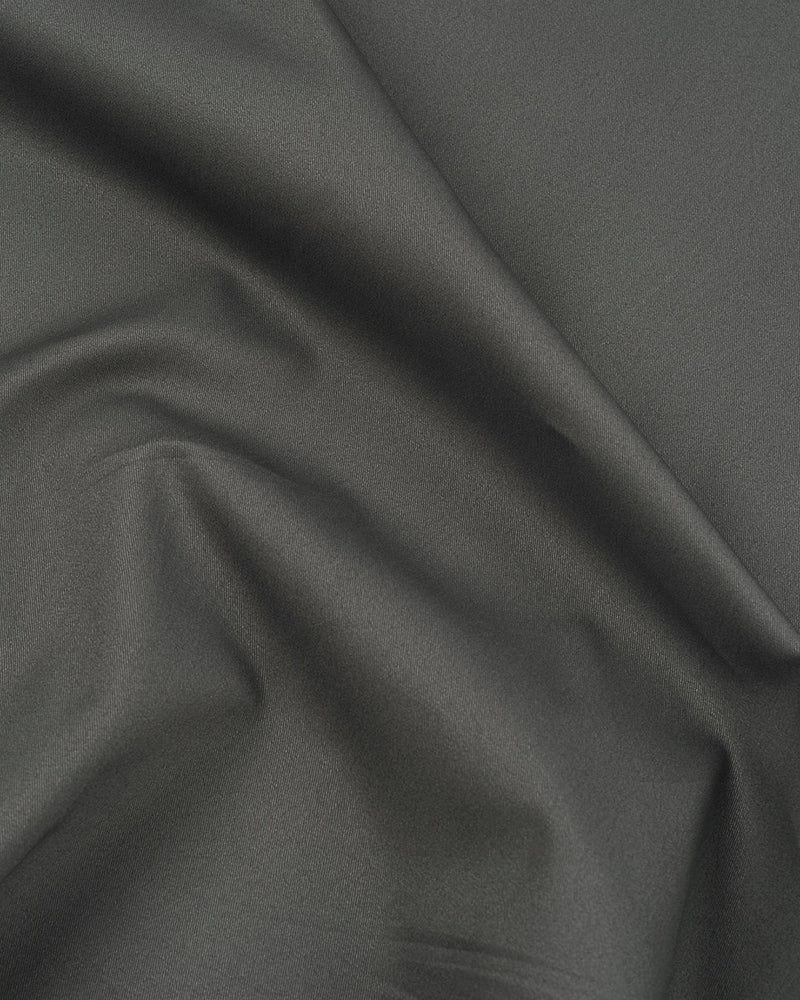 Pantalon à cordon en sergé gris cendré