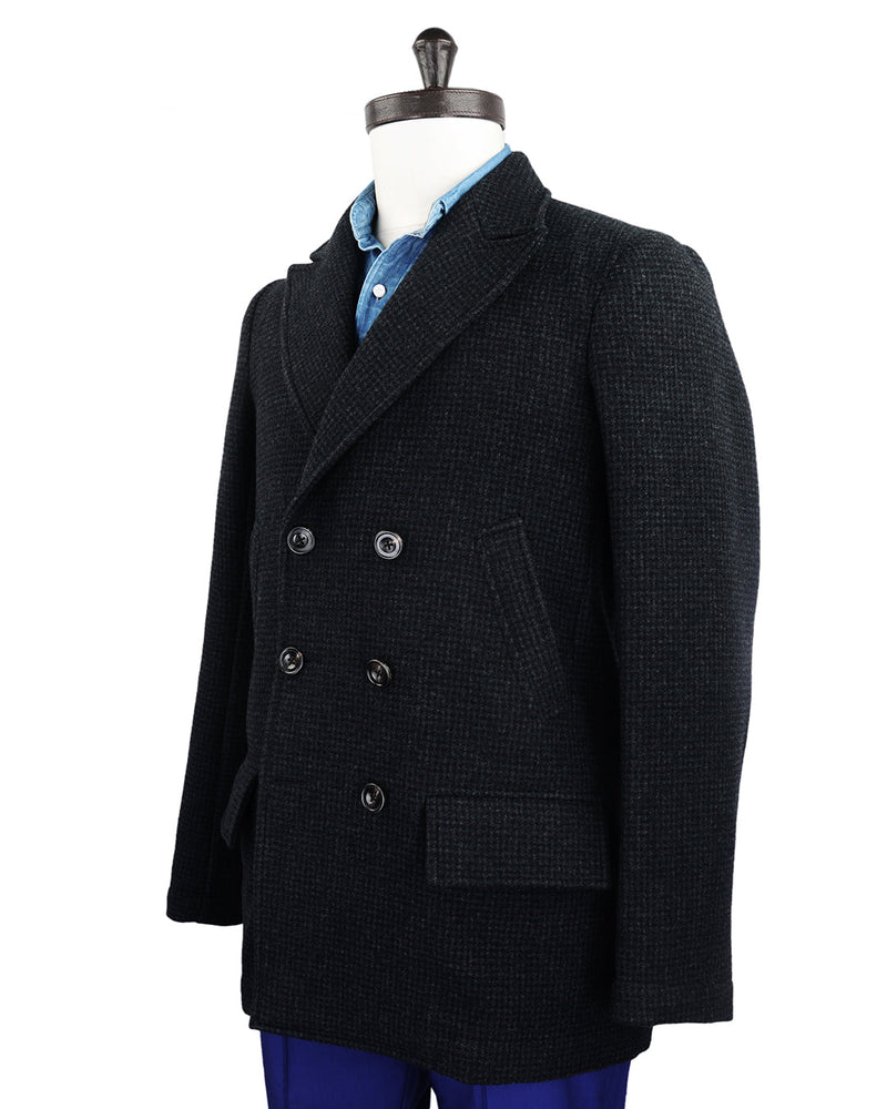 Mini caban gris à carreaux vichy