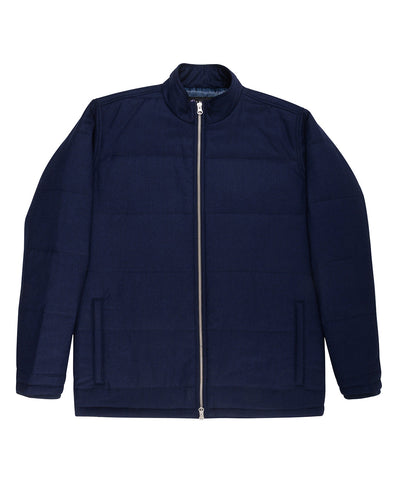 Veste matelassée en flanelle de laine marine VBC