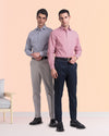 Dunkelmarinefarbene Anzughose aus Twill