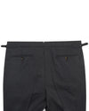 Dugdale Dark Grey Wool Flannel High Waisted Pant