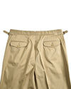 Pleated Military Khaki Dress Pant