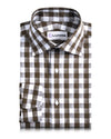 Braun-weiße Makro-Gingham-Karos