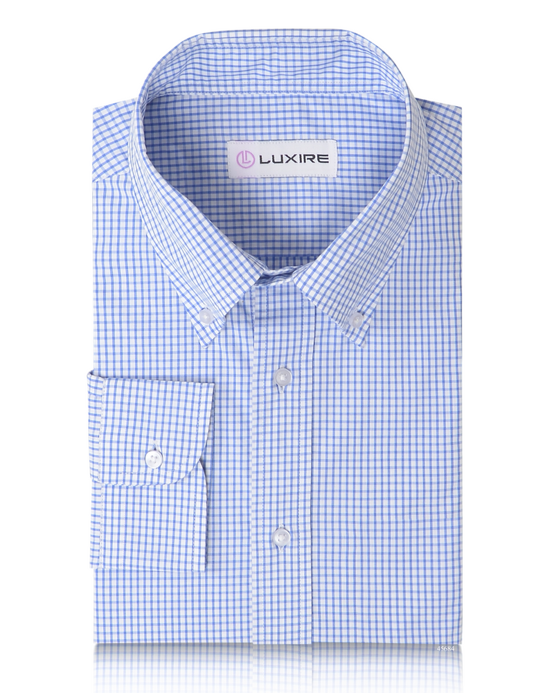 Monti Blue Graph Mini Checks Hemd