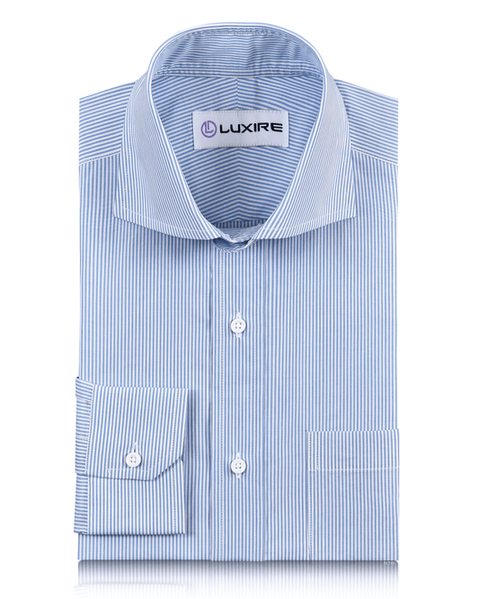 EZS Blue Dress Stripes Shirt