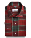 Gebürsteter Twill - Rotgrüner Tartan