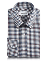 Kastanienbraun mit blaugrünem Tattersall-Karo-Twill-Hemd
