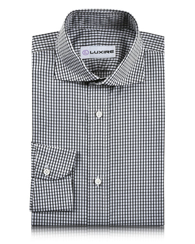 Chemise à carreaux Brembana noirs et blancs