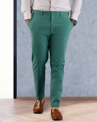 Pantalon chino Gênes vert fougère