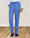 Pantalon à cordon de serrage en sergé bleu cobalt clair