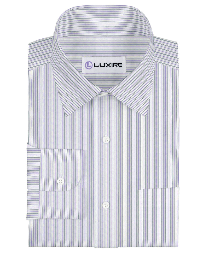 Alumo Gris clair et violet fines rayures marine