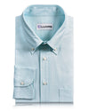 Himmelblaues, gestreiftes Oxford-Hemd